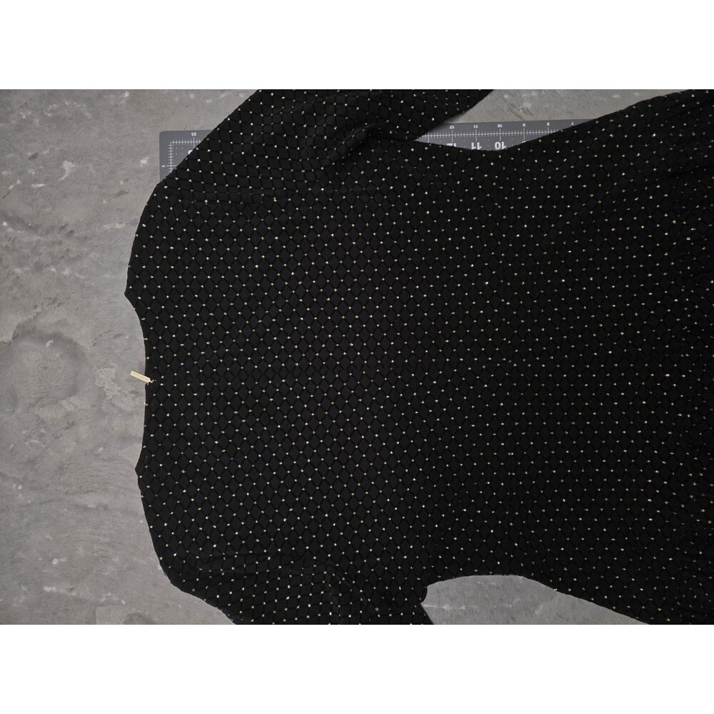 Michael Kors Womens Embellished Drop-Waist Dress Black Gold Sparkles NWT New - Picture 9 of 13